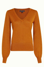 Laden Sie das Bild in den Galerie-Viewer, Top King Louie Style: V-Neck Bellsleeve Spiro in Maple Orange *New in*