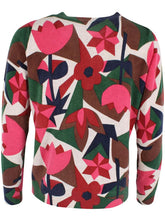 Laden Sie das Bild in den Galerie-Viewer, Strickjacke Danefae, Style: Danelife Merino Wool AOP Cardigan, Farbe:Beige GEOFLEUR *New in*