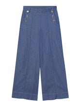 Laden Sie das Bild in den Galerie-Viewer, Hose Mademoiselle Yeye, Style: Promenade Trousers, Farbe: Indigo Blue, *Sale*