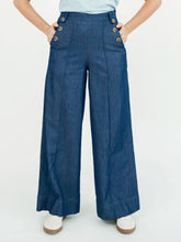 Laden Sie das Bild in den Galerie-Viewer, Hose Mademoiselle Yeye, Style: Promenade Trousers, Farbe: Indigo Blue, *Sale*
