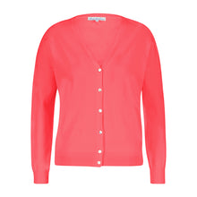 Laden Sie das Bild in den Galerie-Viewer, Strickjacke Red Button, Style: Cardigan fine knit, Farbe: Coral  *Sale*