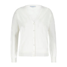 Laden Sie das Bild in den Galerie-Viewer, Strickjacke Red Button, Style: Cardigan fine knit, Farbe: Offwhite *Sale*