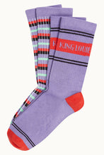 Laden Sie das Bild in den Galerie-Viewer, Socken King Louie, Style: Socks Logo, Farbe: Sheer Lilac *New in*