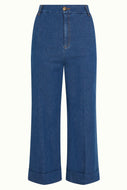 Hose King Louie, Style: Lisa Culotte Chambray, Farbe: Denim Blue