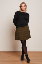 Laden Sie das Bild in den Galerie-Viewer, Rock King Louie Style: Border Skirt Ruby Jaquard in black *Sale*
