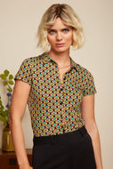 Bluse King Louie, Style: Blouse Indy, Farbe: Delphinium Green, *New in*