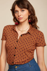 Bluse King Louie, Style: Blouse Miro, Farbe: Jalapeno Red, *New in*