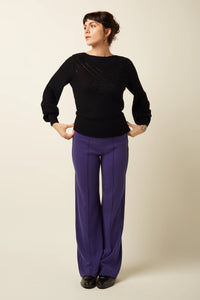 Hose King Louie, Style: Border Pintuck Pants Milano Uni, Farbe: 491-Rhondonite Blue, *New in*