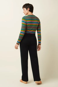 Hose King Louie, Style: Border Pintuck Pants Milano Uni, Farbe: 001-black, *New in*