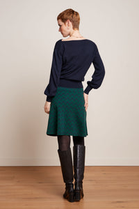 Rock King Louie, Style: Border Skirt Duffy Jacquard; Farbe: 445 Evening Blue *New in*