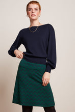 Laden Sie das Bild in den Galerie-Viewer, Rock King Louie, Style: Border Skirt Duffy Jacquard; Farbe: 445 Evening Blue *New in*
