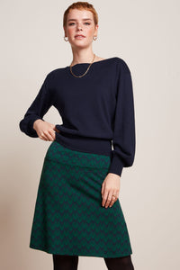 Rock King Louie, Style: Border Skirt Duffy Jacquard; Farbe: 445 Evening Blue *New in*