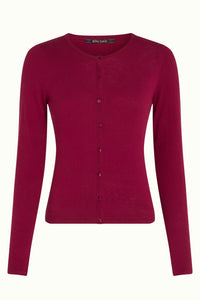 Strickjacke King Louie, Style: Cardi Roundneck Cocoon, Farbe: 605 Beaujolais Red *New in*