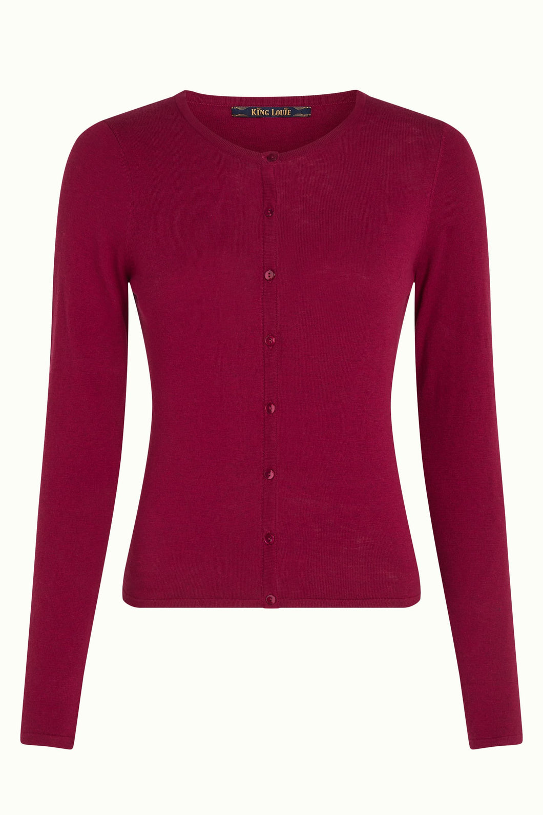 Strickjacke King Louie, Style: Cardi Roundneck Cocoon, Farbe: 605 Beaujolais Red *New in*