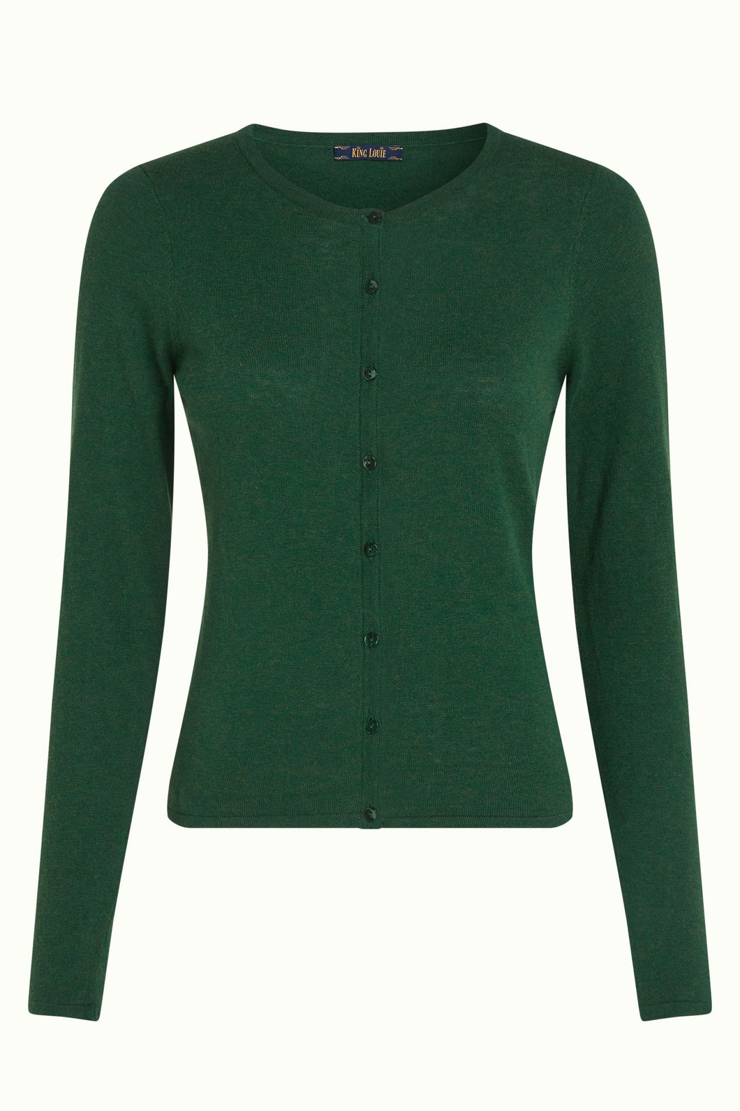 Strickjacke King Louie, Style: Cardi Roundneck Cocoon, Farbe:204 Forest Green, *New in*