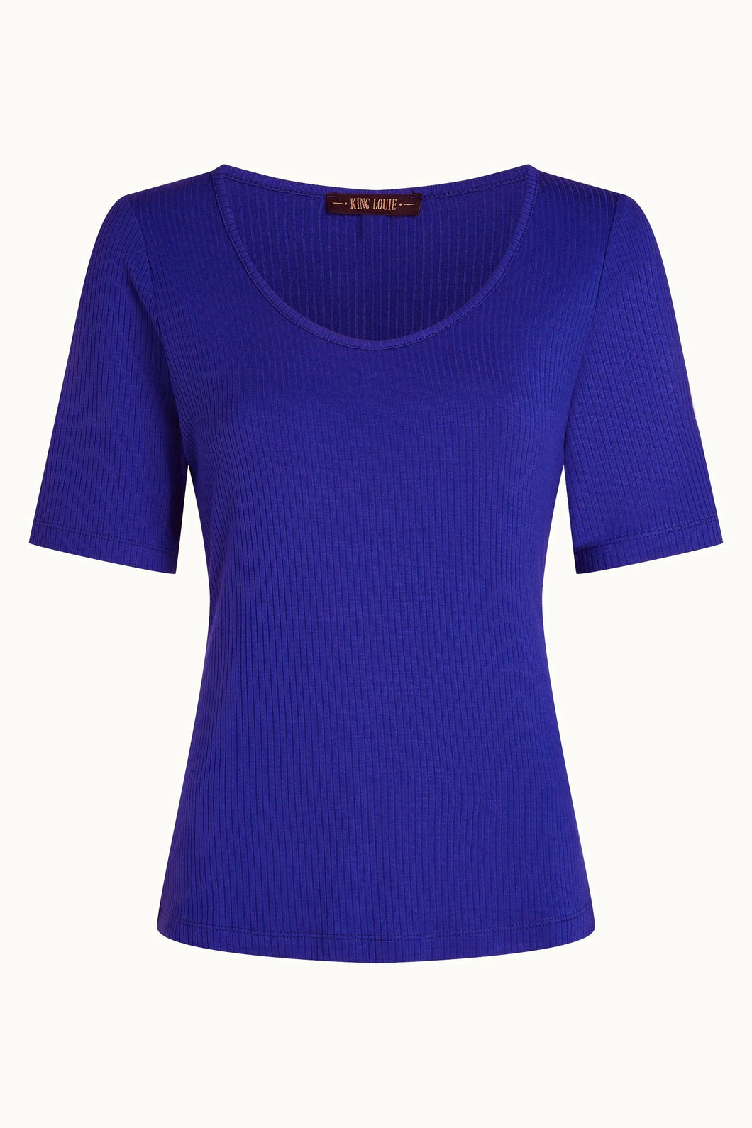 Shirt King Louie, Style: Carice Top Uni Rib, Farbe: Blueing, *New in*