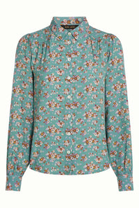 Bluse King Louie, Style: Carina Blouse Revel, Farbe: Silver Green - Revel *New in*