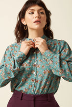 Laden Sie das Bild in den Galerie-Viewer, Bluse King Louie, Style: Carina Blouse Revel, Farbe: Silver Green - Revel *New in*
