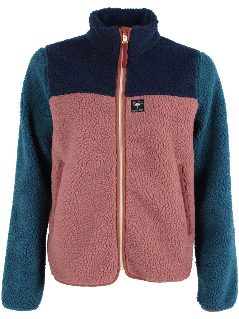 Jacke Danefae, Style: Danebirk Fleece Zip-Up Farbe: Dk Navy/Dk Slate/Rose Beige/Dk Brick *New in*