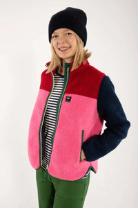 Jacke Danefae, Style: Danebirk Fleece Zip-Up Farbe: Dk Red/Dk Navy/Spicy Pink/Dk Pine *New in*