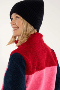 Jacke Danefae, Style: Danebirk Fleece Zip-Up Farbe: Dk Red/Dk Navy/Spicy Pink/Dk Pine *New in*