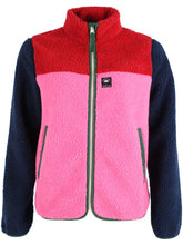 Laden Sie das Bild in den Galerie-Viewer, Jacke Danefae, Style: Danebirk Fleece Zip-Up Farbe: Dk Red/Dk Navy/Spicy Pink/Dk Pine *New in*
