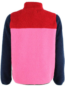 Jacke Danefae, Style: Danebirk Fleece Zip-Up Farbe: Dk Red/Dk Navy/Spicy Pink/Dk Pine *New in*