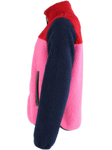 Jacke Danefae, Style: Danebirk Fleece Zip-Up Farbe: Dk Red/Dk Navy/Spicy Pink/Dk Pine *New in*
