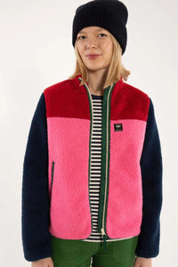 Jacke Danefae, Style: Danebirk Fleece Zip-Up Farbe: Dk Red/Dk Navy/Spicy Pink/Dk Pine *New in*