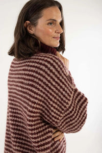 Pullover Danefae, Style: Danecaring Alpaca Rollneck Sweater, Farbe: Merlot/Powder *New in*