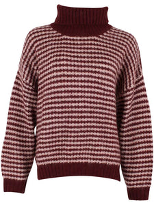 Pullover Danefae, Style: Danecaring Alpaca Rollneck Sweater, Farbe: Merlot/Powder *New in*