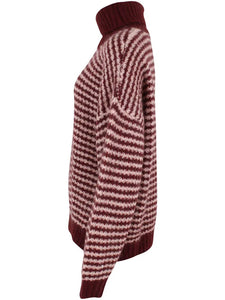 Pullover Danefae, Style: Danecaring Alpaca Rollneck Sweater, Farbe: Merlot/Powder *New in*