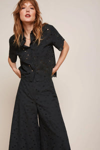 Hose King Louie, Style:  Ethel Pants Brava Broderie, Farbe: Black, *New in*