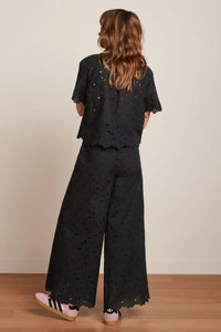 Hose King Louie, Style:  Ethel Pants Brava Broderie, Farbe: Black, *New in*