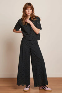 Hose King Louie, Style:  Ethel Pants Brava Broderie, Farbe: Black, *New in*