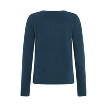 Laden Sie das Bild in den Galerie-Viewer, Strickjacke *mansted, Style: Ivory, Farbe: Dark Aqua, *New in*
