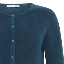 Laden Sie das Bild in den Galerie-Viewer, Strickjacke *mansted, Style: Ivory, Farbe: Dark Aqua, *New in*
