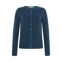 Laden Sie das Bild in den Galerie-Viewer, Strickjacke *mansted, Style: Ivory, Farbe: Dark Aqua, *New in*
