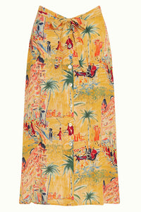 Rock King Louie, Style: Judy Midi Skirt Serafini, Farbe: Tuscan Yellow, *New in*