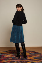 Laden Sie das Bild in den Galerie-Viewer, Rock King Louie, Style: Juno Skirt Moda Stripe, Farbe: 305 – Lapis Blue, *Sale*
