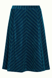 Rock King Louie, Style: Juno Skirt Moda Stripe, Farbe: 305 – Lapis Blue, *Sale*