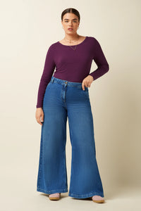 Shirt King Louie, Style: Lili Tee Uni Rip, Farbe: 517 Caspia Purple, *New in*