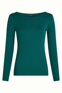 Shirt King Louie, Style: Lili Tee Uni Rip, Farbe: 358-Spruced Green , *New in*
