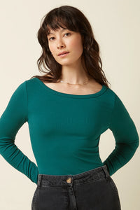 Shirt King Louie, Style: Lili Tee Uni Rip, Farbe: 358-Spruced Green , *New in*