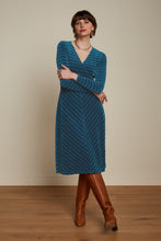 Laden Sie das Bild in den Galerie-Viewer, Kleid King Louie, Style: Lot Midi Dress Moda Stripe, Farbe: 305 – Lapis Blue, *New in*
