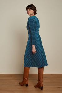 Kleid King Louie, Style: Lot Midi Dress Moda Stripe, Farbe: 305 – Lapis Blue, *New in*