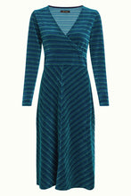Laden Sie das Bild in den Galerie-Viewer, Kleid King Louie, Style: Lot Midi Dress Moda Stripe, Farbe: 305 – Lapis Blue, *Sale*
