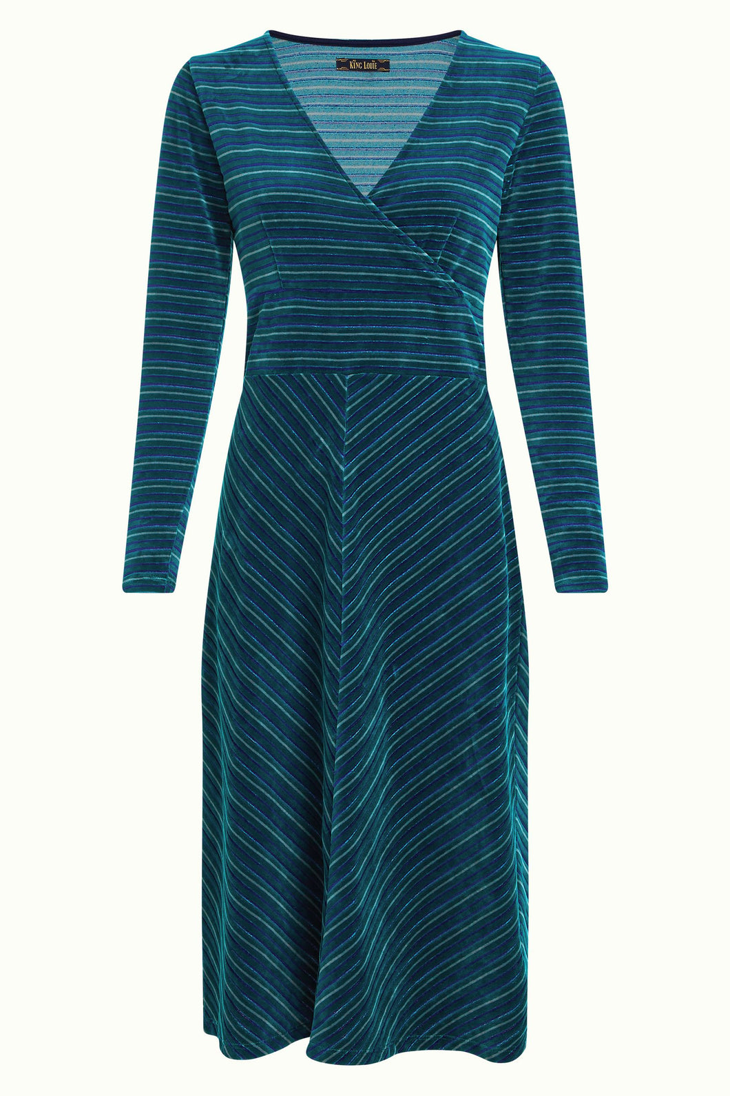 Kleid King Louie, Style: Lot Midi Dress Moda Stripe, Farbe: 305 – Lapis Blue, *Sale*