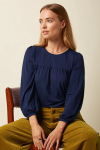 Oberteil King Louie, Style: Luella Top Viscose Light, Farbe: 491 - Rhondonite Blue, *New in*