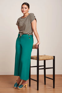 Hose King Louie, Style: Pia Culotte Milano Uni, Farbe: Kayaking Green, *New in*